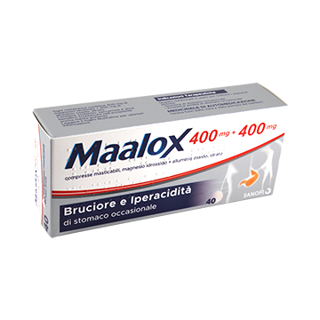 Maalox*40cpr mast 400mg+400mg