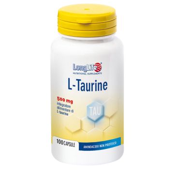 Longlife l-taurine 500 mg 100 capsule di gelatina da 6,2 g