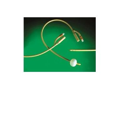 Catetere uretrale foley in lattice siliconato ch18 per cateterizzazione vescicale prodotto in lattice medicale e trattato in silicone nella superficie esterna