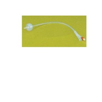 Catetere uretrale foley in puro silicone ch18 due vie. punta in nelaton, capacita' del palloncino 10ml. superficie liscia