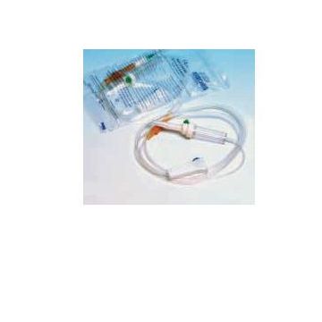 Set sterile per infusione in materiale anallergico con para e roller confezione singola