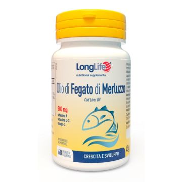 Longlife olio fegato merluzzo 500 mg 60 perle in gelatina
