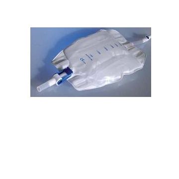 Sacca raccogli urina da gamba per incontinenza in pvc 750 ml tubo raccordo diritto 30 cm+rubinetto scarico+valvola antireflusso+2 fasce a bottoni 30 pezzi