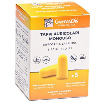 Tappo auricolare ear gommapiuma 10 pezzi gammadis