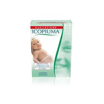 Icopiuma benda a compressione fisiologica rete ombelicale con garze sterili 1 pezzo