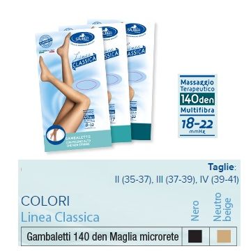 Sauber gambaletto 140 maglia microrete neutro beige 2 linea classica