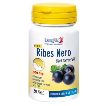 Longlife olio ribes nero 60 perle di gelatina