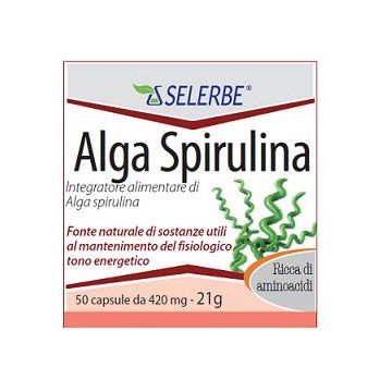 Spirulina alga estratto secco titolato 50 capsule