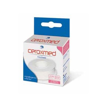 Cerotto adesivo in rocchetto ceroxmed in tessuto non tessuto aerato ipoallergenico bianco 500x1,25 cm 1 pezzo