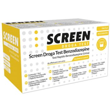 Screen droga test benzodiazepine test antidroga con contenitore urina