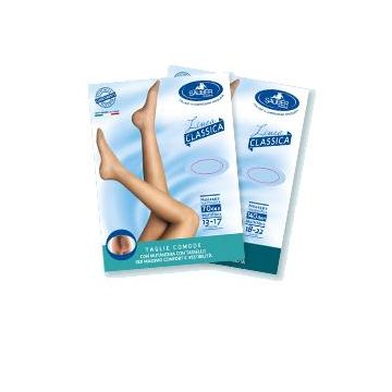 Sauber collant taglie comode 70 maglia microrete neutro beige 4 linea classica