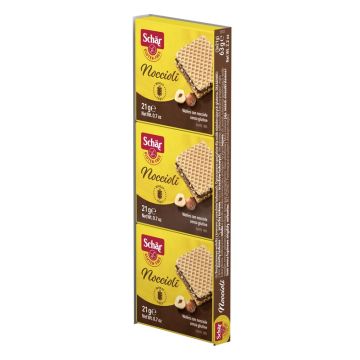 Schar noccioli' wafers con nocciole 3 pezzi da 21 g