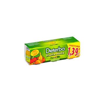 Dieterba omogeneizzato frutta mista 3 pezzi 80 g