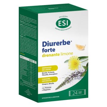 Esi diurerbe forte drenante limone 24 pocket drink da 20 ml