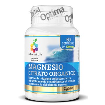 Colours of life magnesio citrato organico 60 compresse 1200 mg