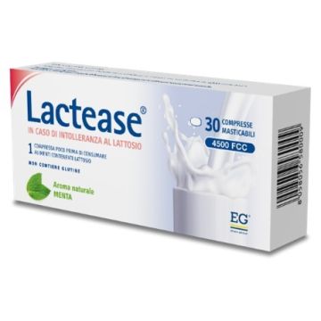 Lactease 4500 fcc aroma menta 30 compresse masticabili