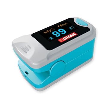 Pulsossimetro da dito pulsoximetro oxy-3 con display per misurazione diossigeno nel sangue e battito cardiaco con cordino e batterie