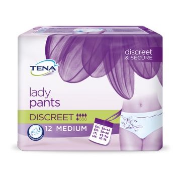 Pannolone a mutandina assorbente tena silhouette blanc medium 12 pezzi