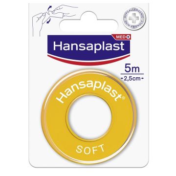 Cerotto medicato in rocchetto hansaplast soft m5x2,5cm