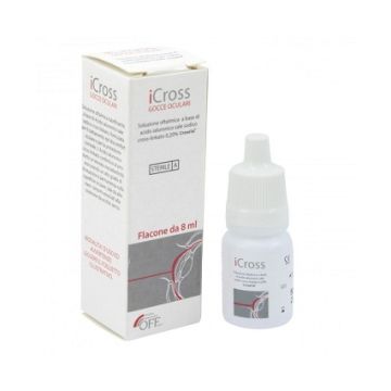 Icross gocce oculari soluzione oftalmica acido ialuronico cross-linkato 0,2% 8 ml