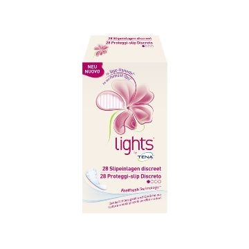 Proteggi slip per incontinenza piccole perdite lights by tena discreto 28 pezzi