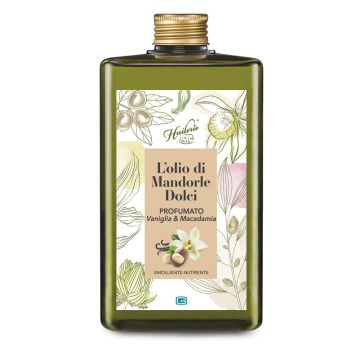 Huilerie l'olio di mandorle dolci profumato vaniglia & macadamia 300 ml
