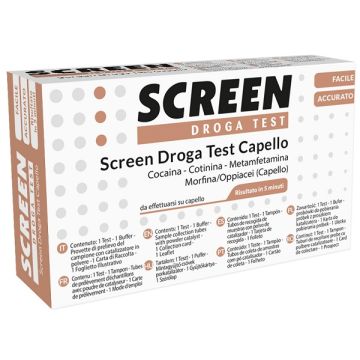 Screen droga test 4 sostanze tramite capelli test antidroga capello