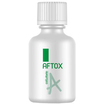 Aftox collutorio flacone bianco, con tappo e misurino dispositivo medico indicato in tutte le lesioni del cavo orale e nei processi infiammatori correlati 100 ml 1 pezzo