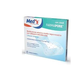 Medicazione meds pore adesiva impermeabile 10x15cm 5 pezzi