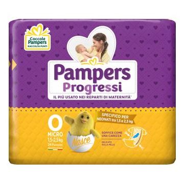 Pampers progressi micro pannolini per bambini 24 pezzi