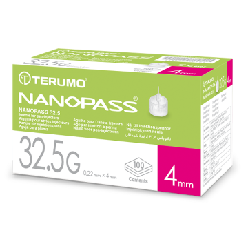 Ago per penna da insulina nanopass 32,5 gauge lunghezza 4 mm 100 pezzi