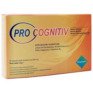 Procognitiv 20 capsule acido resistenti vegetali da 600 mg