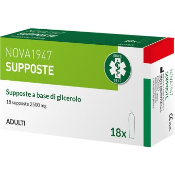 Nova1947 glicerolo 2500mg supposte adulti 18 pezzi