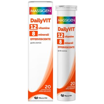 Massigen dailyvit 12 vitamine 8 minerali effervescente 20 compresse