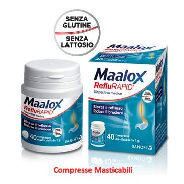 Maalox reflurapid 40 compresse masticabili