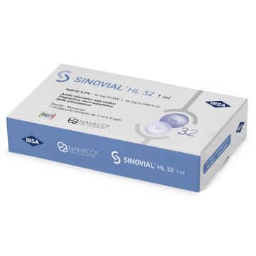 Siringa intra-articolare sinovial hl 32 acido ialuronico sale sodico 16mg h-ha + 16mg h-la/1ml + ago 22 gauge + ago 29 gauge