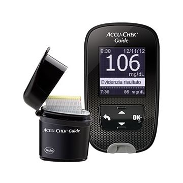 Kit glucometro accu-chek guide mg/dl + pungidito fastclix