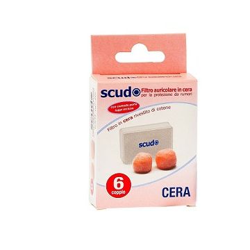 Tappo auricolare earplug scudo in cera 6 coppie 12 pezzi articolo 7en081