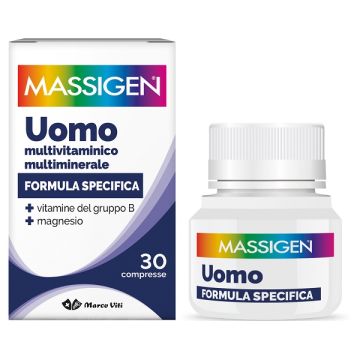 Massigen uomo multivitaminico e multiminerale 30 compresse rivestite