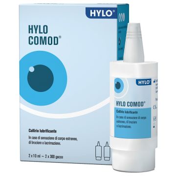Hylo-comod gocce oculari ialuronato di sodio 0,1% 2 flaconc ini da 10 ml