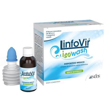 Soluzione salina isotonica linfovir isowash 8 flaconi da 60 ml
