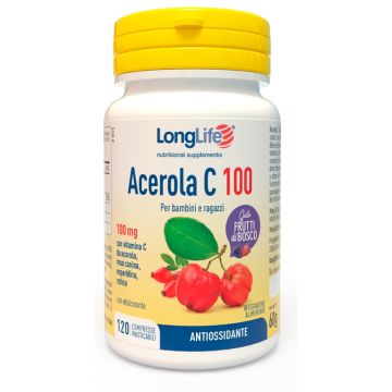 Longlife acerola c100 frutti di bosco 120 compresse masticabili