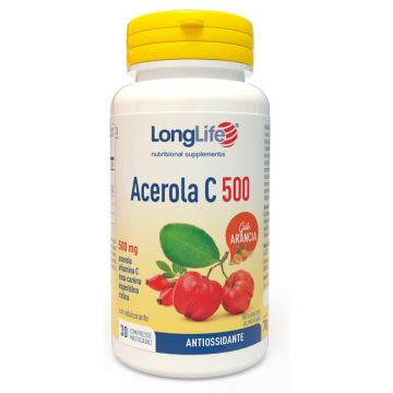 Longlife acerola c500 arancia 30 compresse masticabili
