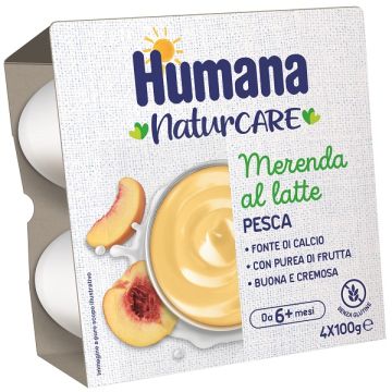 Humana merenda pesca 4 pezzi da 100 g