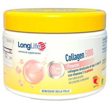 Longlife collagen 5000 powder pesca 130 g