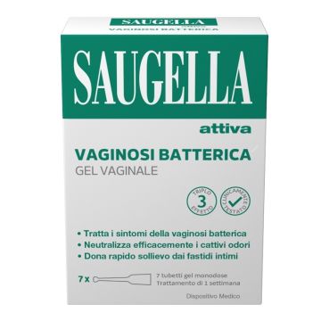Saugella attiva vaginosi batterica gel vaginale 7 tubetti monodose