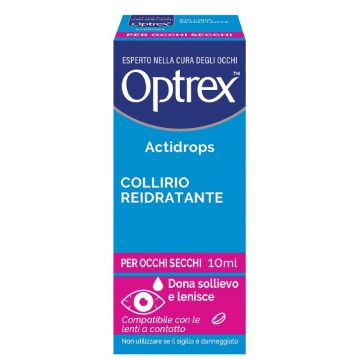 Collirio reidratante occhi secchi optrex actidrops 10 ml