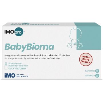 Imopro babybioma fragola 10 flaconcini 8 ml