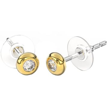 Bjt396 orecchino queen rania 4mm gold plated