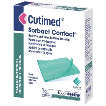Medicazione idrofobica cutimed sorbact contact 7x9 cm 5 pezzi